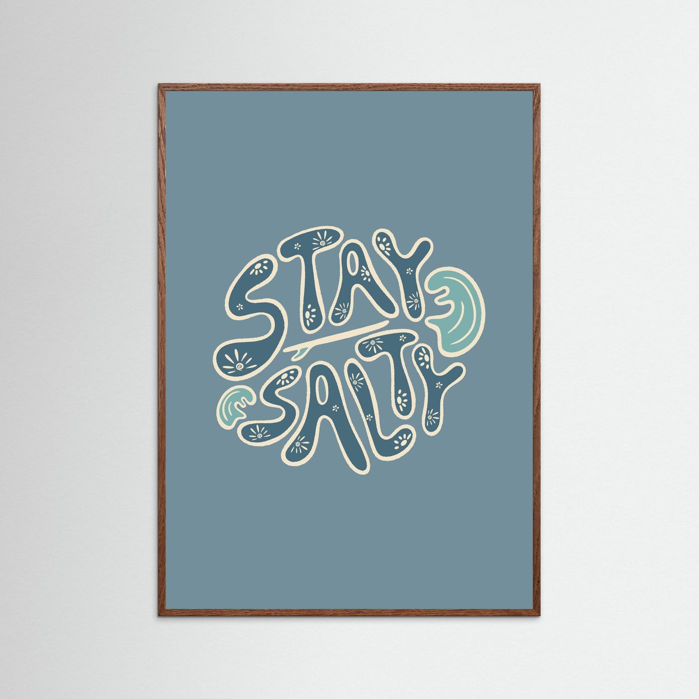 Stay Salty Circle Poster
