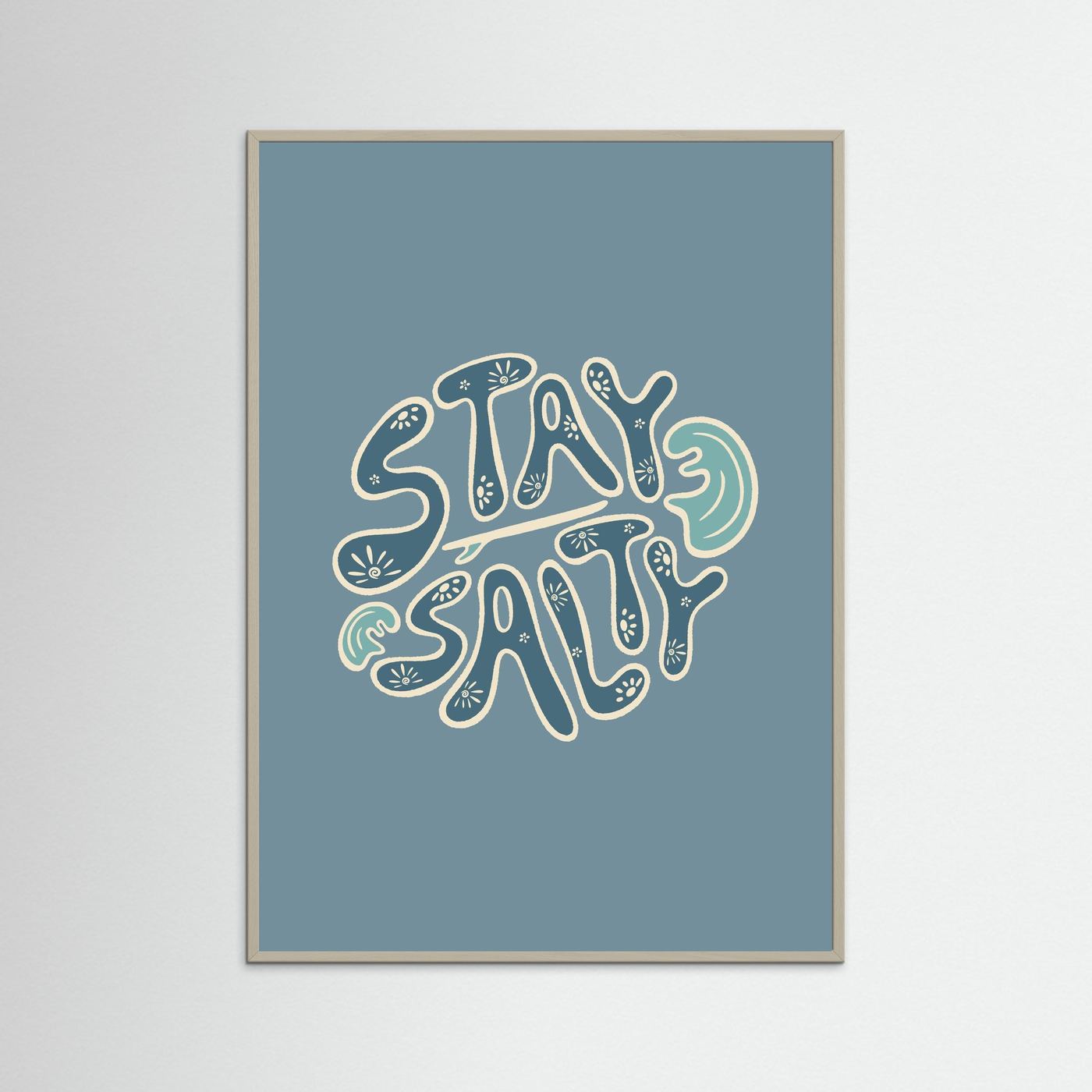 Stay Salty Circle Poster