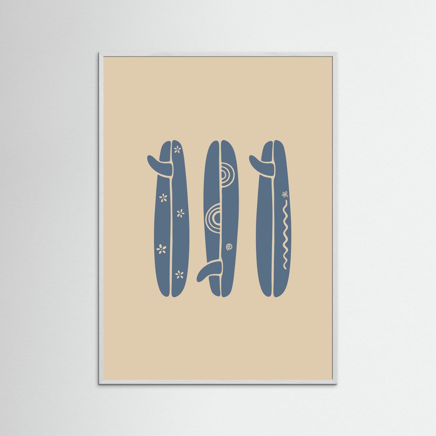 Boho Surfboard Poster