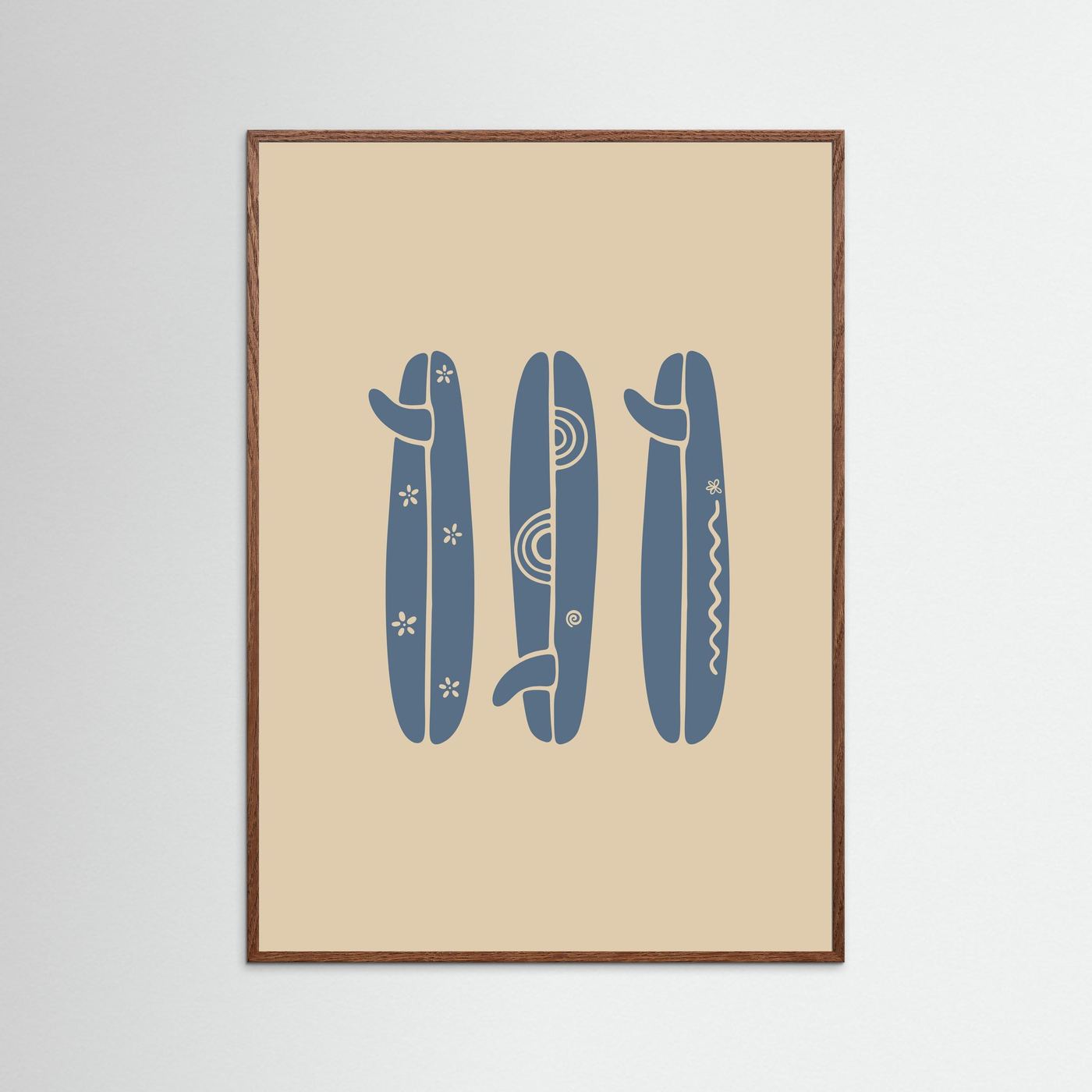 Boho Surfboard Poster