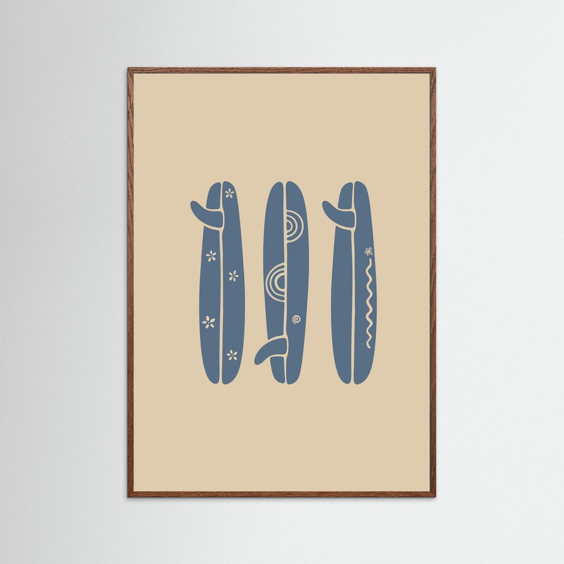 Boho Surfboard Poster