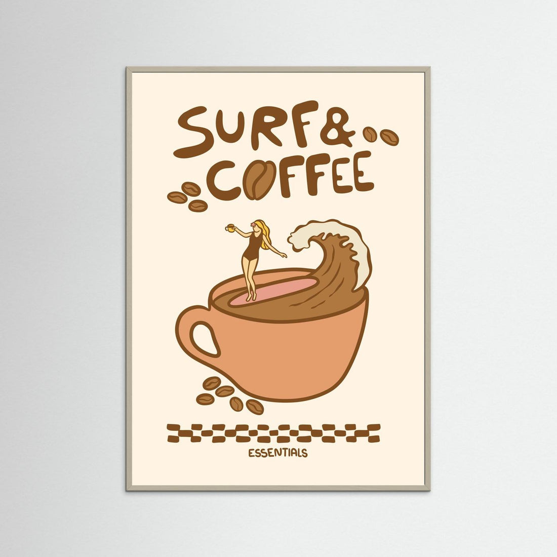 Surf and Coffee Poster
